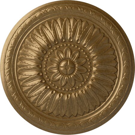 Temple Ceiling Medallion (Fits Canopies up to 9 1/4"), Hand-Painted Pale Gold, 24"OD x 1 5/8"P